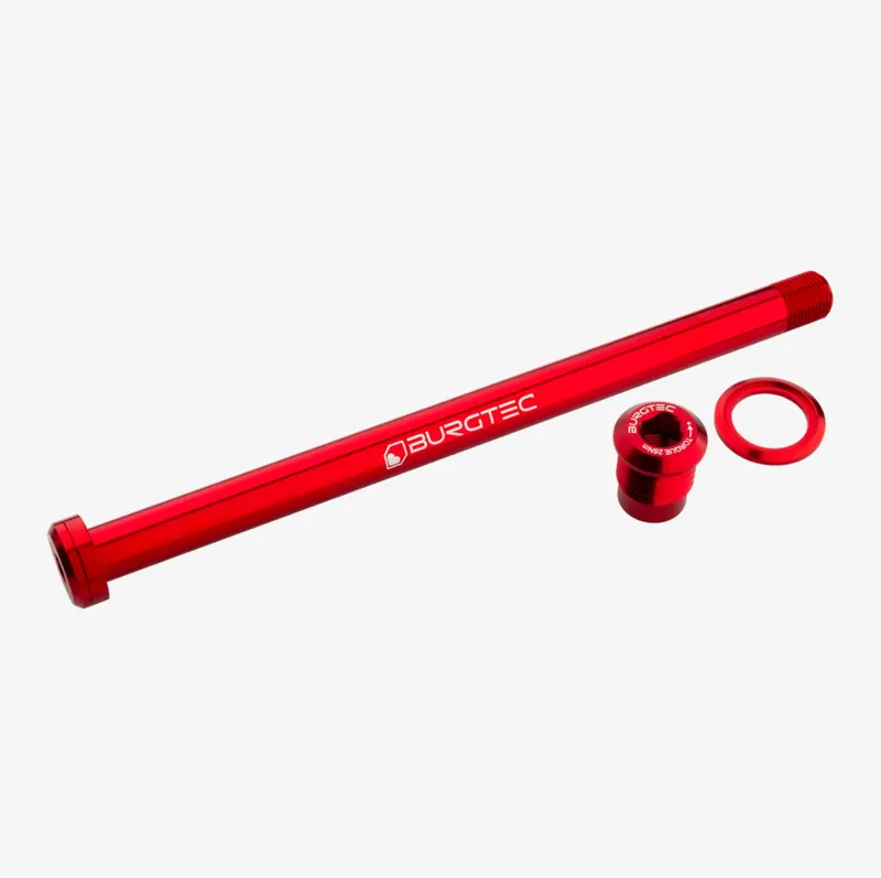 Burgtec 180mm x 12mm 1.00mm Rear Axle - Nukeproof - Race Red